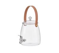 Jiuvaso Caraffa Grande Capacità Recipienti Bevande Dispenser Acqua Rubinetto Trasparente Resistente Pp Ideale per Servire Adatta a Famiglie Tavola Feste Riunioni tra Amici, 3L