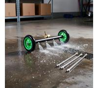 Jiuvaso Carrello Lavaggio Sottoscocca Auto Idropulitrice Accessorio Scopa Acqua Pulitore Sotto Telaio Alluminio Multifunzionale con Attacco Veloce 1/4 Adatto, Grigio Argento, Non Removibile