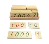 Jiuvaso Carte numeriche con scatola giocattolo educativo 1-9000 apprendimento della matematica numeri per bambini maschi e femmine centro di