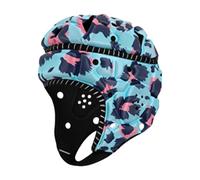 Jiuvaso Casco da Rugby, Berretto Sportivo con Imbottitura Morbida, Attrezzatura da mischia, Casco da Football, Protezione per la Testa da Rugby per Flag, Blu Viola