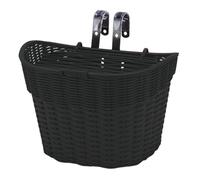 Jiuvaso Cestino portaoggetti per Bicicletta per Bambini, Multiuso, Pratico, da trasportare, per Manubrio, Decorazione Anteriore, per Ragazze e Ragazzi, Picnic, Nero