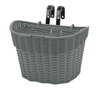 Jiuvaso Cestino portaoggetti per Bicicletta per Bambini, Multiuso, Pratico, da trasportare, per Manubrio, Decorazione Anteriore, per Ragazze e Ragazzi, Picnic, Grigio