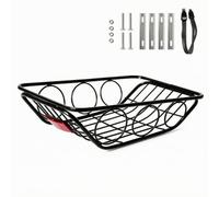 Jiuvaso Cestino Posteriore per Bici Robusto | Struttura a Rete metallico, Versatile, Cesto in ferro Kit di Montaggio, per Spesa, Commissioni Quotidiane, Ciclisti