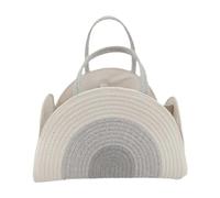 Jiuvaso Cesto portaoggetti per pannolini in tessuto per borsetta per pannolini per bambini, Bianco Grigio