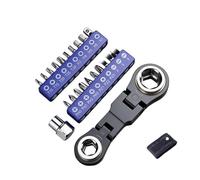 Jiuvaso Chiave a Cricchetto Mini Set Chiave Cricchetto Cacciavite a Cricchetto Kit Avvitatore Compatto Materiale 40crv Presa per Viti Ritenzione Migliorata