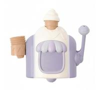 Jiuvaso Children Bubble Maker Macchina Bolle per Bagno Parete Giocattolo Tema Dessert Gelato Schiuma Plastica con Portabicchiere Aspetto Morbido Adatto per Bambini Vasca da Bagno Attività , Viola