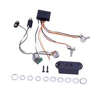 Jiuvaso Circuito preamplificatore per basso elettrico con equalizzatore attivo precablato, cablaggio di ricambio, accessorio professionale leggero, 2 Band