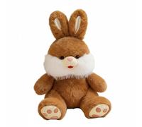 Jiuvaso Coniglio Peluche Bambola Dolce Zampe Ricamate Peluche Tridimensionale Imbottitura Morbida Adatto per Cameretta Regalo Amici Ornamento Bambini, Marrone, 30CM