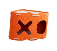 Jiuvaso Cuccia per Gatti, Cuccia per Animali Domestici, Pratica, Portatile, Traspirante, Robusta, Chiusa, nascondiglio per Il Riposo, Accessorio per Animali, Orangina