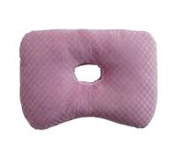 Jiuvaso Cuscino Da Viaggio con Fori per Orecchie Design Compatto E Comodo Adatto a Indossa Orecchini O Auricolari, Viola