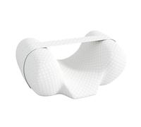 Jiuvaso Cuscino per dormire sulla schiena a forma di U, cuscino per la testa in memory foam, di bellezza, mantiene la testa dritta, supporto per, Bianco