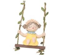 Jiuvaso Decorazione da Giardino con Statuetta di Ragazza Amaca per Casa delle Bambole in Miniatura, Giallo