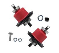 Jiuvaso Differenziale Anteriore Posteriore in Metallo Leggero, Accessori Premium compatibili, Robusto per 1/10 Rally, Rosso