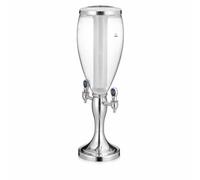 Jiuvaso Dispenser per Birra Dispenser Bevande Erogatore Caraffa Spillatore con Serbatoio Trasparente E Rubinetto Liscio su Base a Piedistallo in Pc Adatto per, Silver, 3L B