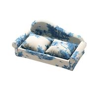 Jiuvaso Divano portagioie Contenitore per Arredamento, Design con Doppio Cuscino, Divano in Miniatura apribile per esporre i ricordi delle Donne e della, Blu