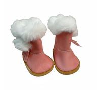 Jiuvaso Doll Booties Scarpe Bambola Mini Stivali Accessori in Peluche per Trasformare con Morbida Fodera E Suola Resistente Adatti a Collezionisti Gioco E Diorama Creativo , Rosa , 7CM