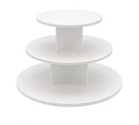 Jiuvaso Espositore da Banco con Ripiani Visibili per Snack E Regali con Materiale in Pannello di Legno Stabile E Assemblaggio, style to 1, 3 strati, 1.2 metri di lunghezza, rotondo