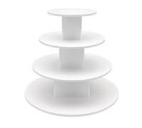 Jiuvaso Espositore da Banco con Ripiani Visibili per Snack E Regali con Materiale in Pannello di Legno Stabile E Assemblaggio, style to 2, 4 strati, 0.8 metri di lunghezza, rotondo