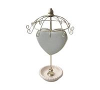 Jiuvaso Espositore per Gioielli, espositore per collane, Moderno per Gioielli, Porta collane Girevole per toletta, Blu