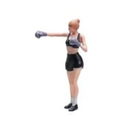Jiuvaso Figurine Miniatura Pugile Modello Personaggio Statua Collezione per Scene Creative E Diorami Resina Dipinta a Mano con Pose Dinamiche Adatto a, Pugile Femmina - Capelli Gialli