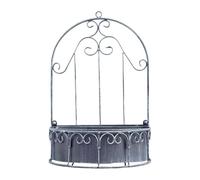 Jiuvaso Fioriera da Parete Rimovibile a Forma di Finestra in Ferro 30x45 cm, Accessori per Installazione Rapida per Uso Interno ed Esterno, fioriera sospesa, Grigio