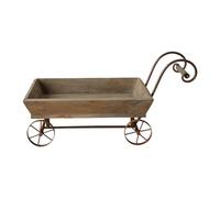 Jiuvaso Fioriera Rustica in Legno, a Forma di Carro, Supporto per Piante, Supporto per Vasi di Fiori sul Balcone