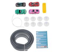 Jiuvaso Flex Tracks Giocattolo per Bambini Pieghevole con Ventose potenti, Fai da Te, Divertente, Versatile, Regalo, Arrotolabile, Portatile, con 4 Mini