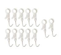 Jiuvaso Ganci per asta, appendiabiti multifunzionali, robusti, per riporre vestiti, cappelli, scarpe, pentole, guanti da forno, 12 Pz