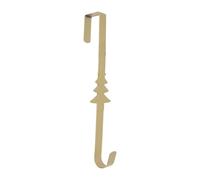 Jiuvaso Gancio per ghirlanda per porta d'ingresso in metallo resistente di alta qualità, sopra la porta, decorazione natalizia per le vacanze primaverili, Oro