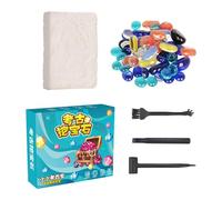 Jiuvaso Giocattoli Set Archeologia Kit Scienze Educative Dinosauro Gesso Plaster Divertente Esperienza Interattiva Adatta a Bambini Festa, 20 Pietre