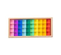 Jiuvaso Gioco di Impilamento di Cubi Acrilici, Mattoncini Cubici Altamente Trasparenti, Giocattoli Da Costruzione Impilabili per Bambine Dai 3 Ai 6 Anni, 40 pezzi, Taglia unica