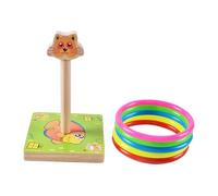 Jiuvaso Gioco di Lancio dell'anello, Gioco di Lancio dell'anello, di Puzzle in Legno per Il Tempo Libero, per Bambini, Ragazze, Adulti, Bambini, Gattino