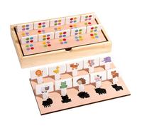 Jiuvaso Gioco Logico per Bambini Puzzle Educativo Tavola Forme E Numeri Puzzle Animali Gioco di Ragionamento Legno Apprendimento Ripetuto Adatto per Casa Educativo