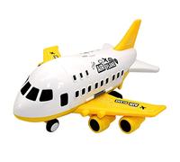 Jiuvaso Grande Modellino di Aereo Passeggeri Giocattolo, Set di Aerei Cargo per Bambini, Auto E Camion, Yellow_6 La Costruzione Dei Veicoli