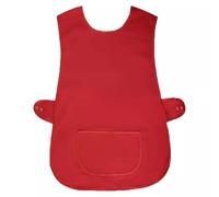 Jiuvaso Grembiule da Barbiere Grembiule Panciotto Gilet Senza Maniche Divisa da Contatto con il Pubblico Panciotto Traspirante in Poliestere con Tasca Adatto, Rosso, Rosso