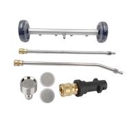 Jiuvaso Idropulitrice per la Pulizia del sottoscocca, per la Pulizia del sottoscocca delle Auto, Scopa ad Acqua Professionale per terrazze, terrazze, casa e, Ruota Nera