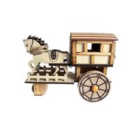 Jiuvaso in Legno 3D Carrozza Modello in Legno 3D Set di Artigianato educativo Kit di Modelli in Kit di Costruzione per Adulti Donne Bambini Buon Regalo, Style a