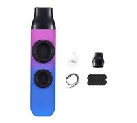 Jiuvaso Kazoo Flauto Strumento Musicale Doppio Foro Decorazioni per Feste Riempitivi per Sacchetti Regalo Portatili per Viaggi Intorno a Falò Campeggio, Blu Viola