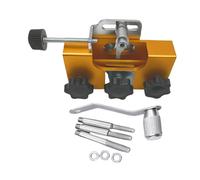 Jiuvaso Kit affilatrice Manuale per Motosega, Universale, Portatile, Versatile, Accessori, 8,6x1,7x3,9 cm, azionata manualmente con 3 frese, d'oro