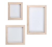 Jiuvaso Kit di 3 schermi in legno per la fabbricazione della carta, forniture per la fabbricazione della carta tradizionali, 3 misure per lavoretti fai da te