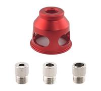 Jiuvaso Kit di guida per trapano autocentrante per fori dima da 6/8/10 mm, strumento di punzonatura verticale per localizzatore di tasche con boccole per, Rosso