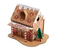 Jiuvaso Kit per Costruire Casette di Cartone a Natale, Kit Fai da Te per Natale, Decorazioni per La Camera da Letto, Giocattoli Educativi per La Prima Infanzi, Stile d