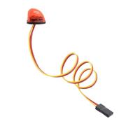Jiuvaso Lampada LED Rotante, Luce Lampeggiante Rotante, Lampada della Polizia, Parti di Ricambio, luci a LED per Auto RC, per Auto in 1:10, Fai da Te, Rosso