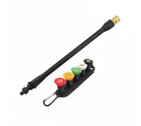 Jiuvaso Lancia Idropulitrice Prolunga Alta Pressione Asta Lavaggio Ugelli Intercambiabili in Plastica con Attacco 1/4 Pollice E, Moderno, Per Idropulitrice Con Lancia E Set Di 5 Ugelli Colorati