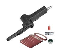 Jiuvaso Levigatrice a nastro pneumatica, utensile per levigatura di legno e metallo, lucidatrice a rullo ad, levigatrice, nastro abrasivo da 1 cm x 33 cm