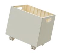 Jiuvaso Libreria Sotto La Scrivania con Ruote, Contenitore Portadocumenti con Ruote, Organizer Decorativo E Multifunzionale per Libri Sotto La Scrivania per L, Bianco