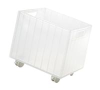 Jiuvaso Libreria Sotto La Scrivania con Ruote, Contenitore Portadocumenti con Ruote, Organizer Decorativo E Multifunzionale per Libri Sotto La Scrivania per L, Chiaro