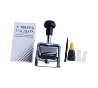 Jiuvaso Macchina numeratrice automatica a salto, in metallo autoinchiostrante, timbro automatico per numerazione, macchina numeratrice automatica per numeri e, 8 Cifre