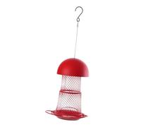 Jiuvaso Mangiatoia per Uccelli, a Prova di Scoiattolo, con Peso attivato, Resistente alle intemperie, per Colibrì, per Esterni, Cortile, Cortile, pettirosso, Rosso