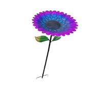 Jiuvaso Mangiatoia per Uccelli con in Metallo, Creativa, Leggera, Staccabile, Decorazione da Giardino, Vassoio per pappagalli, per osservare Il Patio, Blu